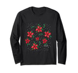 Stranger Things Christmas Demogorgon Holly Pattern Long Sleeve T-Shirt