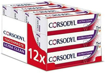 Corsodyl Ultra Clean Toothpaste 75 ml, Pack of 12