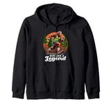 Run Like a Legend Sasquatch Runner Funny Bigfoot Running Zip Hoodie