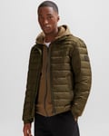 Boss Orange Oden 1 Mens Lightweight Padded Jacket with Water-Repellent Finish - Green - Size X-Large