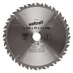 wolfcraft TC Circular Table Saw Blade, brown series, Ø 250 mm I 6740000 I Fast, rough cuts