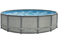 Piscine tubulaire "Elite" liner imprimé - Ø 4.88 x 1.22 m - avec filtration