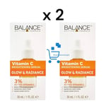 2 x 30ml Balance Active Formula Vitamin C Power Serum