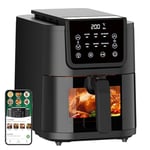 CHEFREE Air Fryer 5L avec Fenêtre Visible, 6 Programmes, Écran Tactile LED, 1500 W, Moins D'Huile et Économisé d'Énergie, Panier Antiadhésif, Friteuse à Air Compacte, AFW01