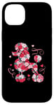 iPhone 14 Plus Cute Love Heart Roses Patten Valentines Day Poodle Case