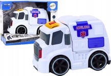 Leantoys Ambulans Ambulans Ljud Ljud Ljus Drive Car Ambulans Vit