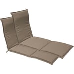 Proloisirs - Coussin bain de soleil Garden (Lot de 2) Taupe