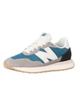 New Balance237 Suede Trainers - Grey/Blue/White