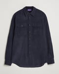 Ralph Lauren Purple Label Cotton/Cashmere Corduroy Overshirt Navy