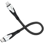 Câble De Chargeur Court Usb C Vers Lightning Pour Iphone , 15 Cm/0,5 Pied Pour Iphone, Compatible Avec Alimentation Électrique (À Utiliser Avec Des Chargeurs De Type C)