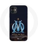 Coque Iphone 12 Om Logo Bleu Et Dorée Stade