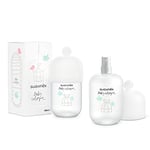 Suavinex, Pack de 2 Baby Cologne (2 x 100 ml), Parfum Bébé Faible en Alcool, ne Tache pas les Vêtements, Eau de Cologne pour Bébé, Frais, Arôme Délicat, avec Vaporisateur, 2 U