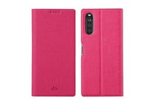 Magunivers Coque et étui téléphone mobile Etui en pu couverture avec support porte-cartes rouge pour votre sony xperia 10 iii