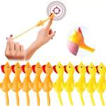 HUHU833(TM) Funny Flying Animal Dolls Rubber Finger Prank Chicken Toys Screaming Surprise Funny Flying Toy (8pc)