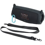 Khanka Silicone Case+Shoulder Strap+Carabiner for JBL Charge 5 Portable Bluetooth Waterproof Speaker.(Silicone Cover)