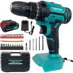 MAWIRON Perceuse Visseuse Sans Fil 21V Electrique Percussion tournevis Axe souple 26 Accessoires+Batterie+chargeur Compatible MAKITA