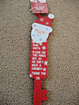 Wooden Santa's Magic Key Painted Wood Children's Snowflake Real Christmas Xmas