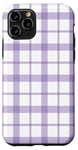 iPhone 11 Pro Purple White Checkered Plaid Flannel Gingham Pattern Checker Case