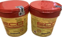 2X Eco Style Professional Styling Gel Argan Oil Maximum Hold  473ml