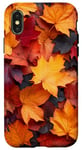 iPhone X/XS Falling autumn maple leaves in warm colours Case