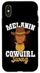 Coque pour iPhone X/XS Melanin Cowgirl Swag Western Rodeo Style