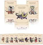 9 Pièces Monster Hunter Rise Nfc Mini Tag Card, Palamute, Palico, Magnamalo, Compatible Avec Switch / Switch Lite / New 3ds