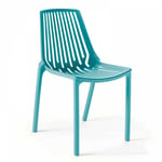 Chaise de jardin ajourée en plastique bleu - Bleu