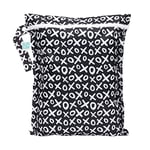 Bumkins XOXO Sac imperméable imperméable lavable réutilisable pour voyage, plage, piscine, poussette, couches, vêtements de gymnastique, maillots de bain humides, articles de toilette, appareils électroniques, jouets, 12 x 14 cm