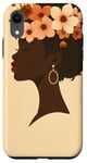 Coque pour iPhone XR Fière femme noire afro-américaine design minimaliste