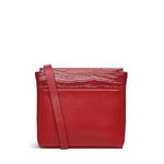 RADLEY London Downtown Small Ziptop Crossbody for Women, in Red Leather with Crocodile Style Trims