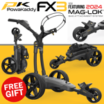 POWAKADDY 2024 FX3 STANDARD LITHIUM ELECTRIC GOLF TROLLEY +FREE GPS HOLDER