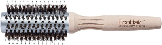 Olivia Garden EcoHair Combo 34mm - 100% Boar & Nylon Bristles Round Brush -