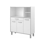 Ready Buffet combine de cuisine l 101cm Blanc