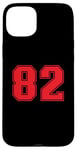 Coque pour iPhone 15 Plus Numéro #82 Numéro Sport Rouge