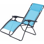 Fauteuil relax de jardin O'colors Multi positions - Bleu - Bleu