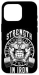 Coque pour iPhone 16 Pro Viking Gym Warrior Strength In Iron Deadlift Poids Fitness