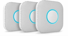 3x Google Nest Protect Smoke & Carbon Monoxide CO Alarm 2nd Generation Battery