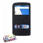 FOLIO DOUBLE FENETRE POUR SAMSUNG GalAXY S6 G920 NOIR