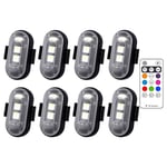 8 Färger LED Strobe Lights Flygplansljus 8PCS 8Pcs