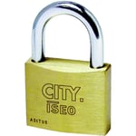 Iseo Série City Cadenas de Sécurité Rectangulaire 40 MM en Laiton Et Acier