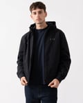 Fred Perry Mens Hooded Brentham Jacket - Black - Size Medium