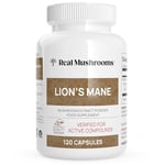 Lions Mane Brain and Focus Supplements - Mushroom Powder Extract Capsules - Non GMO and Gluten Free Supplement for Better Cognitive Health (120ct)