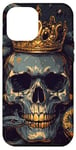 Coque pour iPhone 12 Pro Max Crâne Or Couronne Serpents Crâne Art Serpent gothique