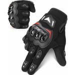 Gants Moto Homologués ce 2KP, Gant Moto Homme Respirant à écran Tactile Plein-Doigt pour la Course de Moto, Gants Scooter Anti-Glissant, Gants de