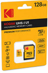 Kodak - Carte Micro SD 128 Go UHS-I U1 V10 A1 microSDHC/XC - Carte Mémoire Micro SD - Vitesse de Lecture 85MB/s Max - Vitesse d'Écriture 25MB/s Max - Stockage Supplémentaire pour Smartphone/Tablette