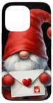 Coque pour iPhone 13 Pro Valentines Gnome Dad Heart Love Letter For Valentines Day