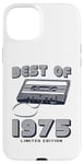 Coque pour iPhone 15 Plus Retro Best of 1975 Mixtape Vintage 50th Birthday Design