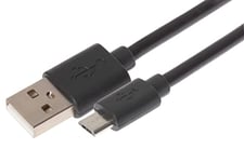 Maplin USB-A to Micro USB-B Cable Black, 2m, Charging and Syncing, for Samsung Galaxy S7 S6 S5 J7 Edge Note 5, Huawei, Nexus, HTC, Sony, Kindle Fire, PS4 Controller, Cameras, Speakers etc