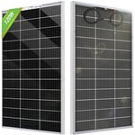 Bifacial Panneau solaire 120W 12V monocristallin haute efficacité Module pv Chargeur d'alimentation pour parasols, auvents, camping-cars, fermes,