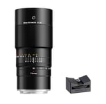 TTArtisan 100mm F2.8 Macro 2x Metal Bodied Lens with Cold Shoe Mount Compatible with Canon EOS Mount - Black